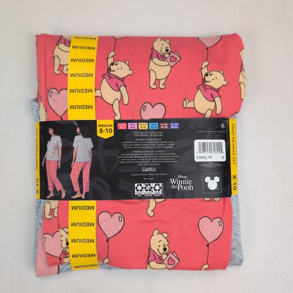 Disney Winnie the Pooh Women's Short Sleeve Pajama Set M - Picture 3 of 8